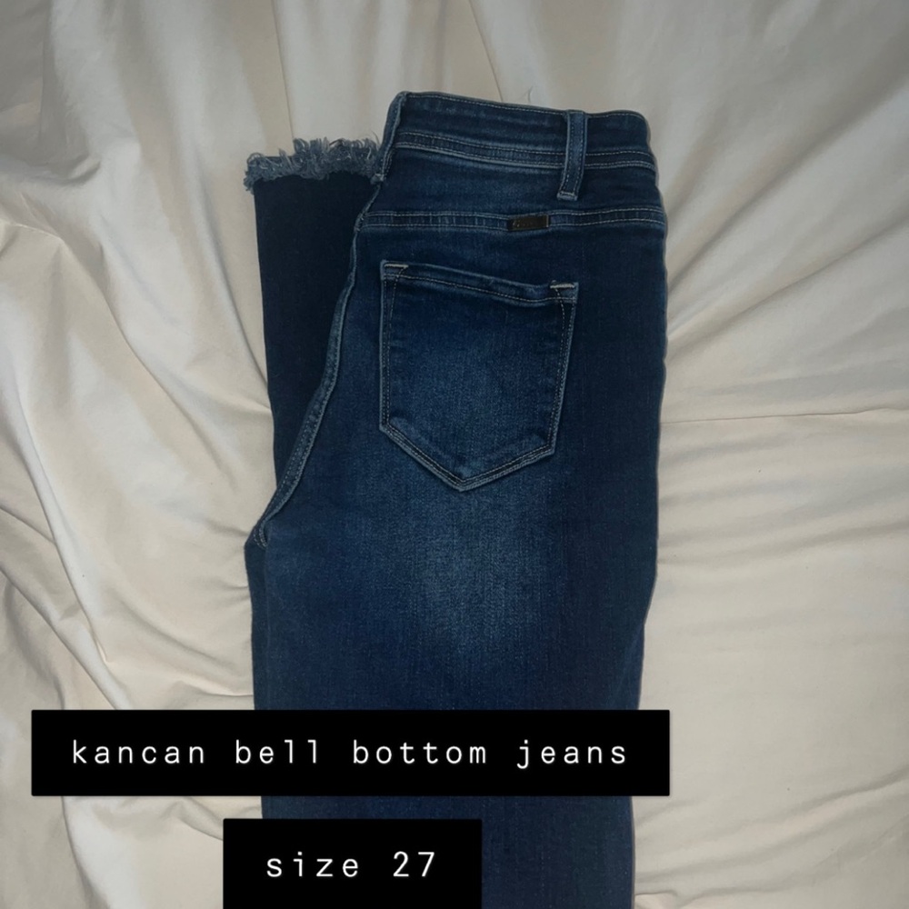 KanCan Dark Blue Bell Bottom Jeans